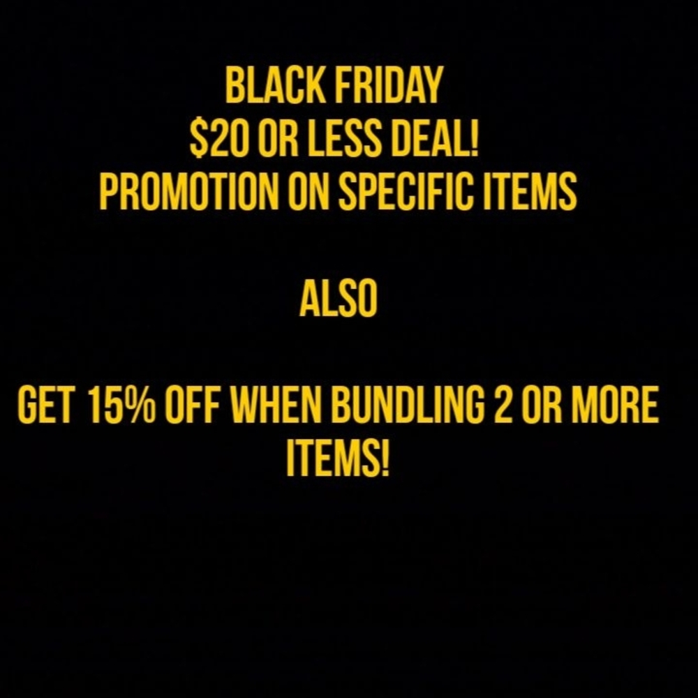 Black Friday Promotion!!